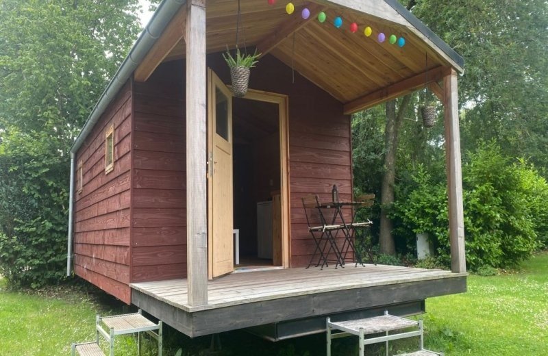 Blockhütte für Wanderer